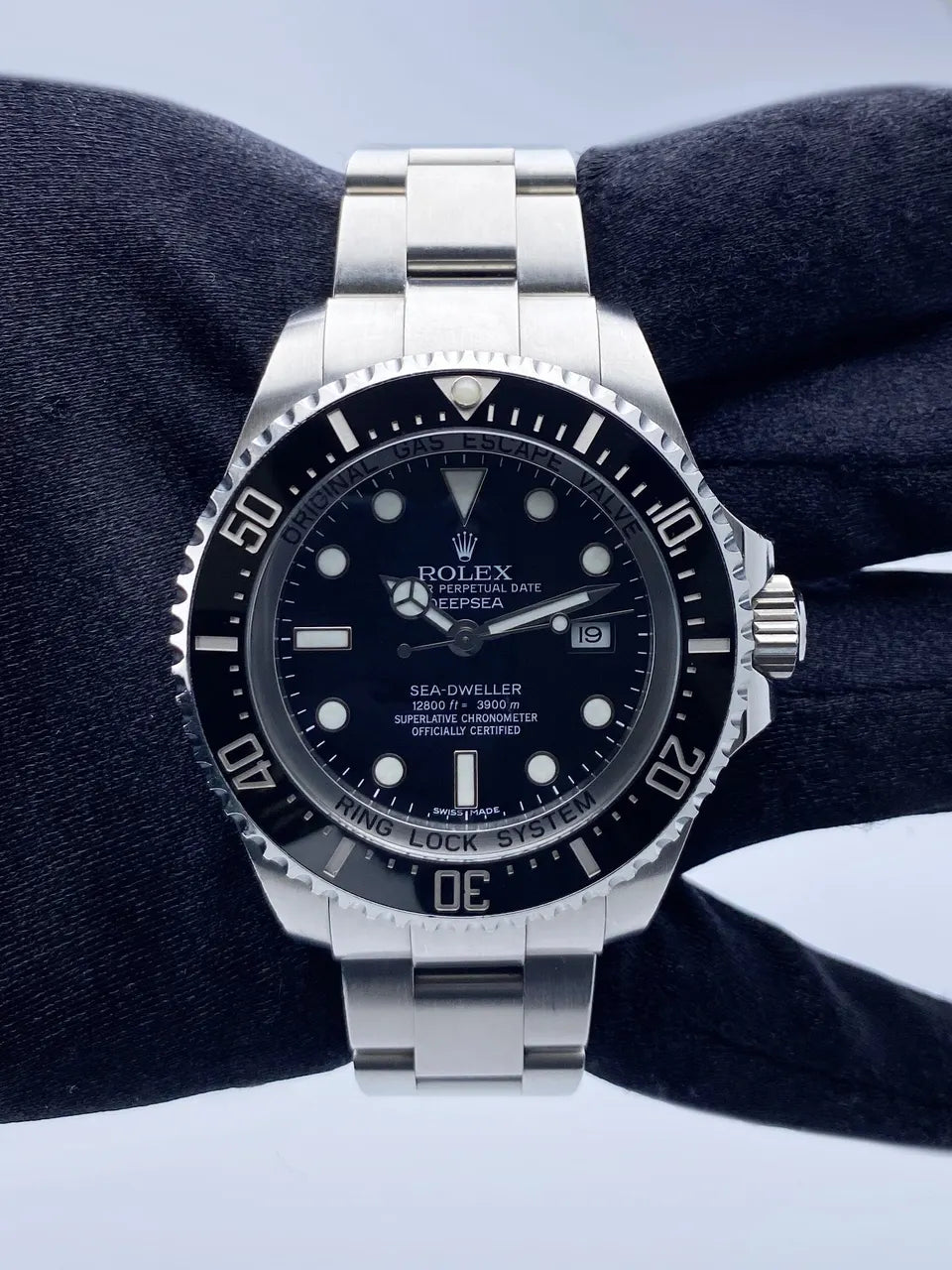 stainless Rolex Deepsea Black Dial - Hình 2