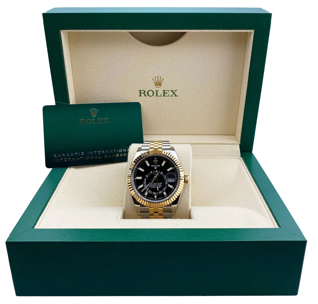 sky Rolex Black Dial Two-Tone - Hình 2