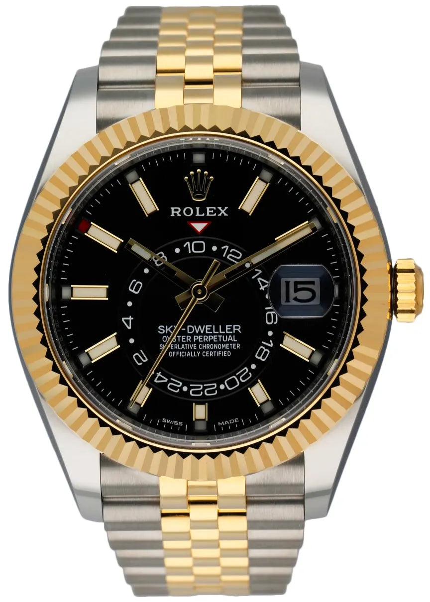 sky Rolex Black Dial Two-Tone