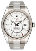 Rolex White Dial Steel Sky-Dweller