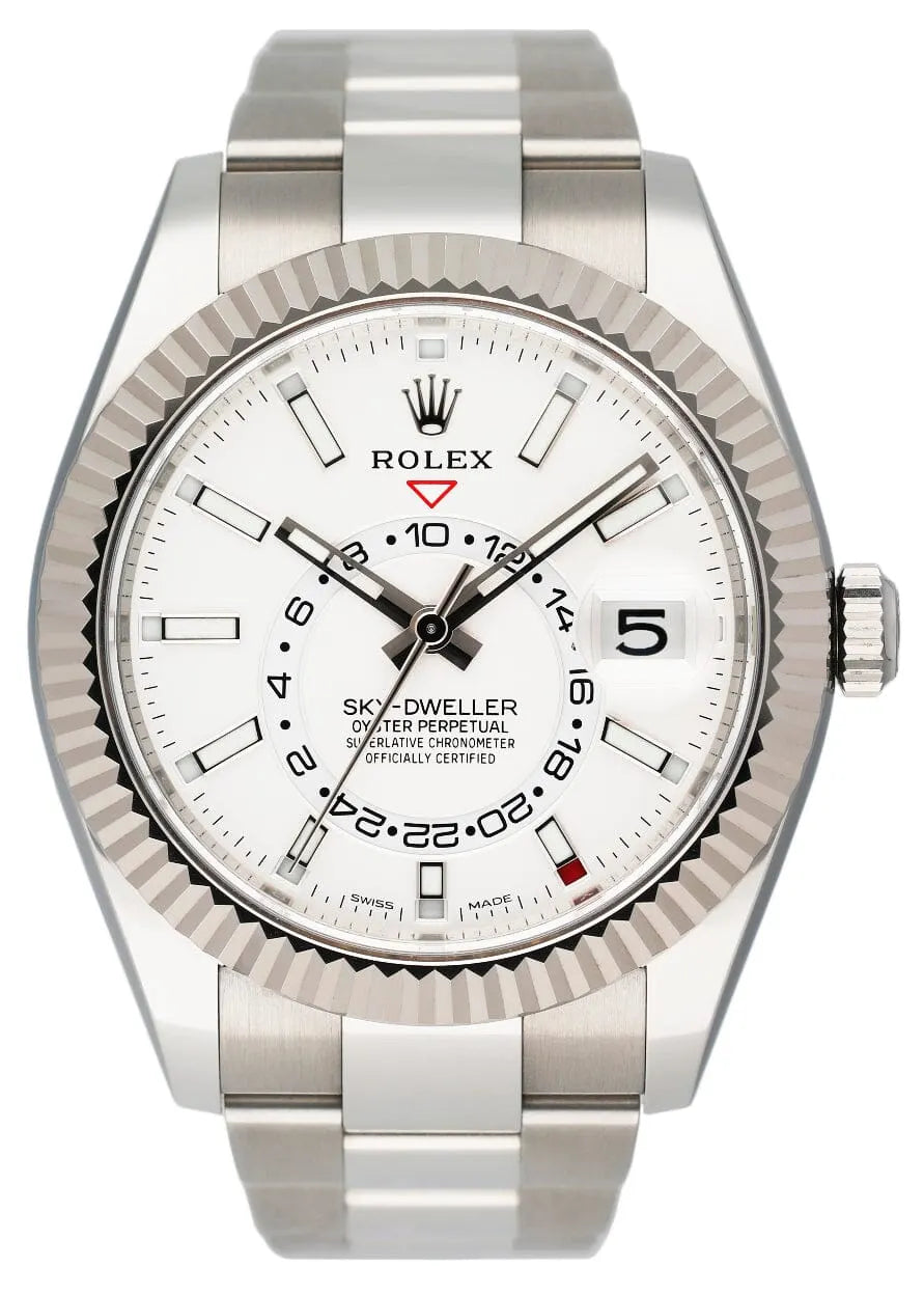 Rolex White Dial Steel Sky-Dweller