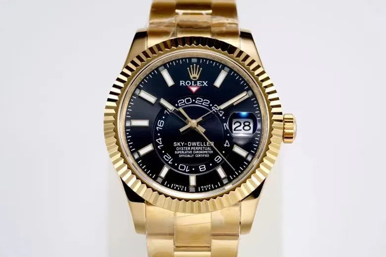 Rolex Gold Black Sky-Dweller