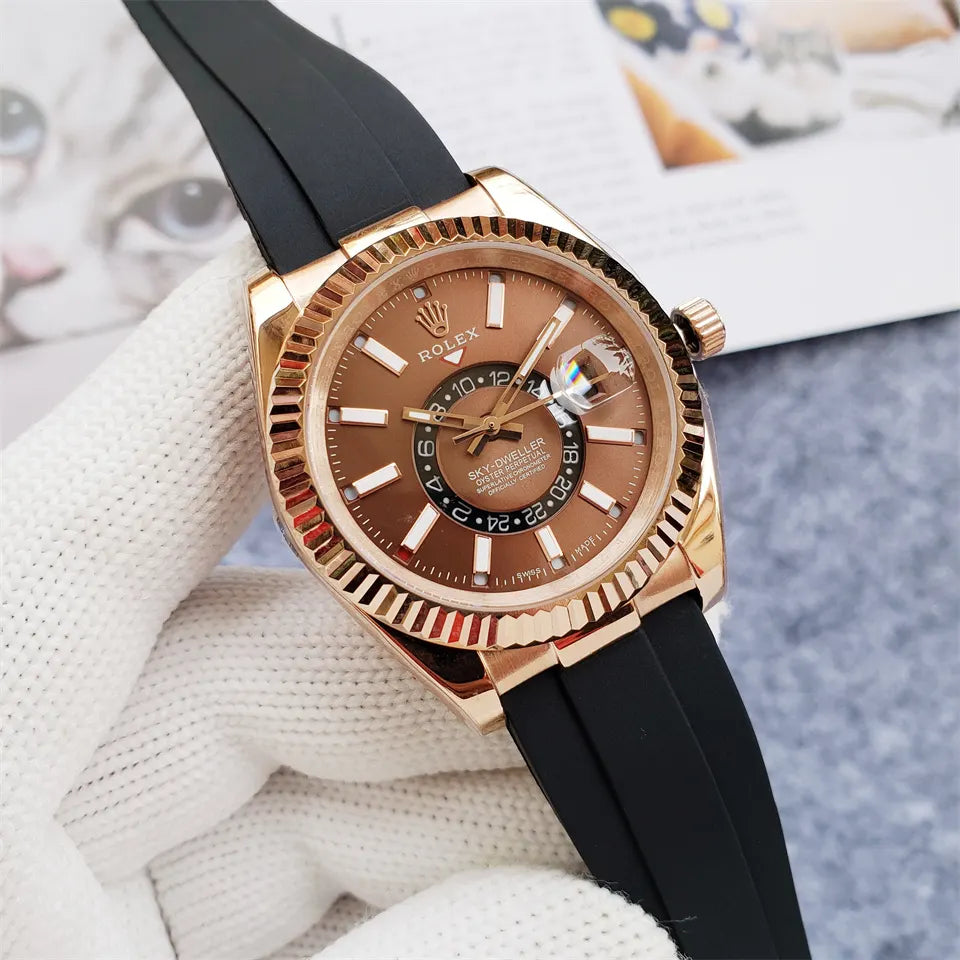 Rolex Chocolate Rubber Sky-Dweller - Hình 6