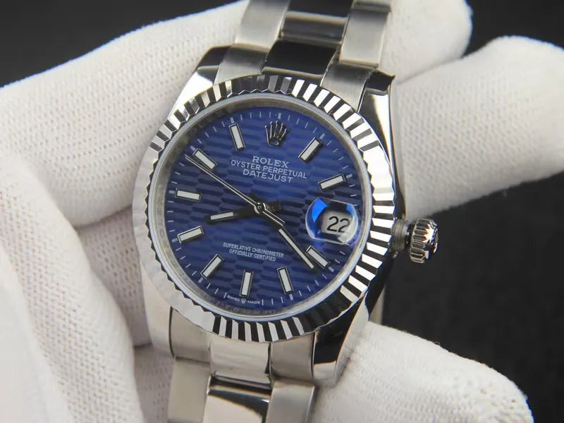 Rolex Blue Pattern Dial - Hình 7