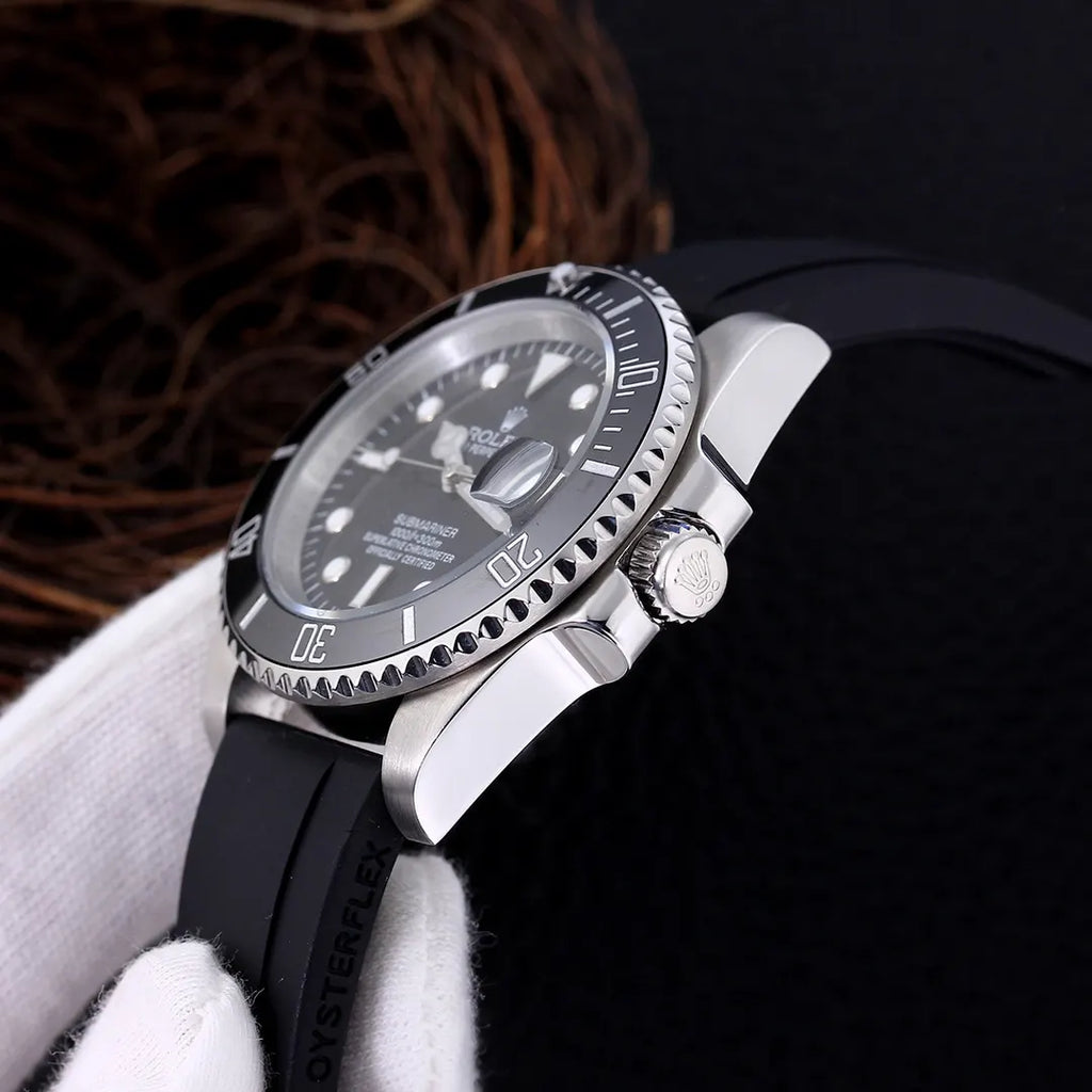 strap Rolex Black Rubber Submariner - Hình 2