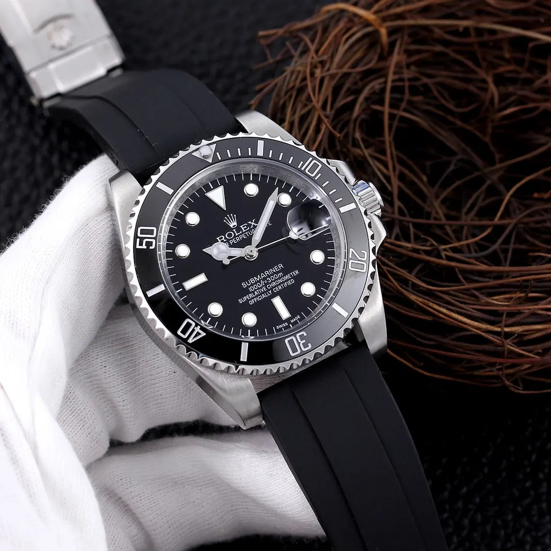 strap Rolex Black Rubber Submariner - Hình 5
