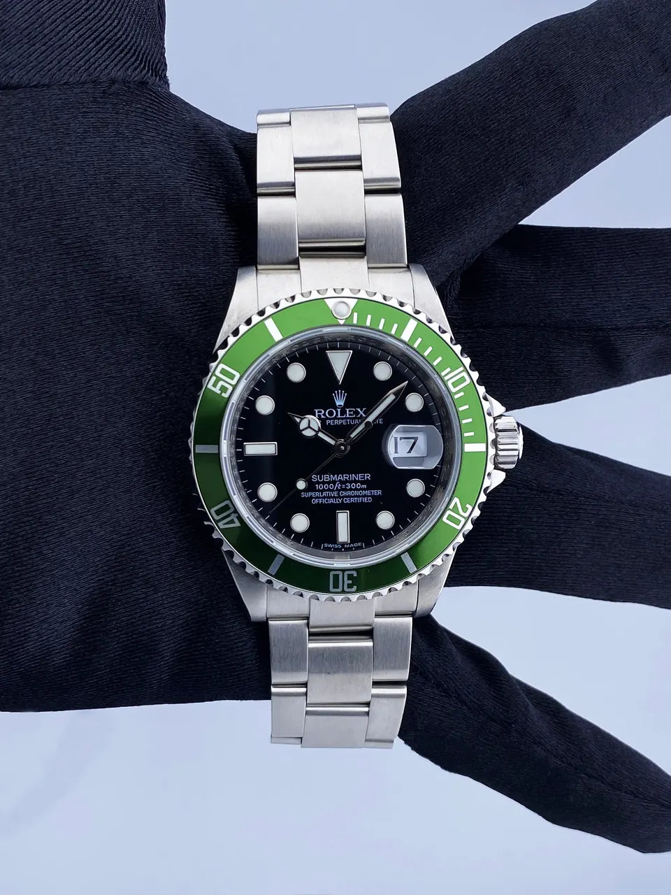 stainless steel Rolex Green Bezel Submariner - Hình 2