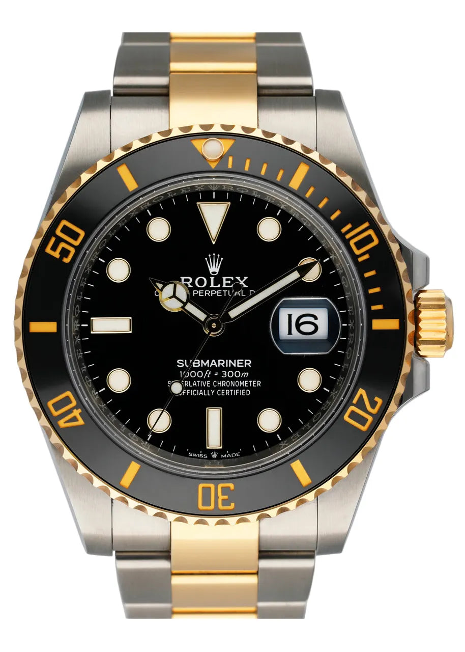 Rolex Two-Tone Submariner Black
