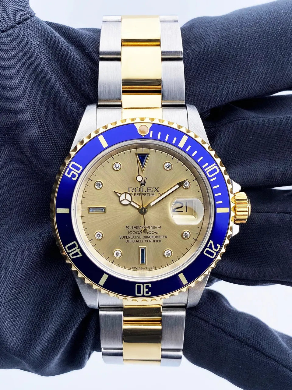 submariner Rolex Gold Champagne Dial - Hình 2