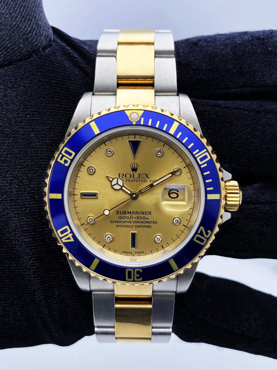 submariner Rolex Gold Dial Blue Bezel