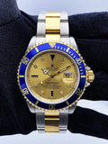 submariner Rolex Gold Dial Blue Bezel