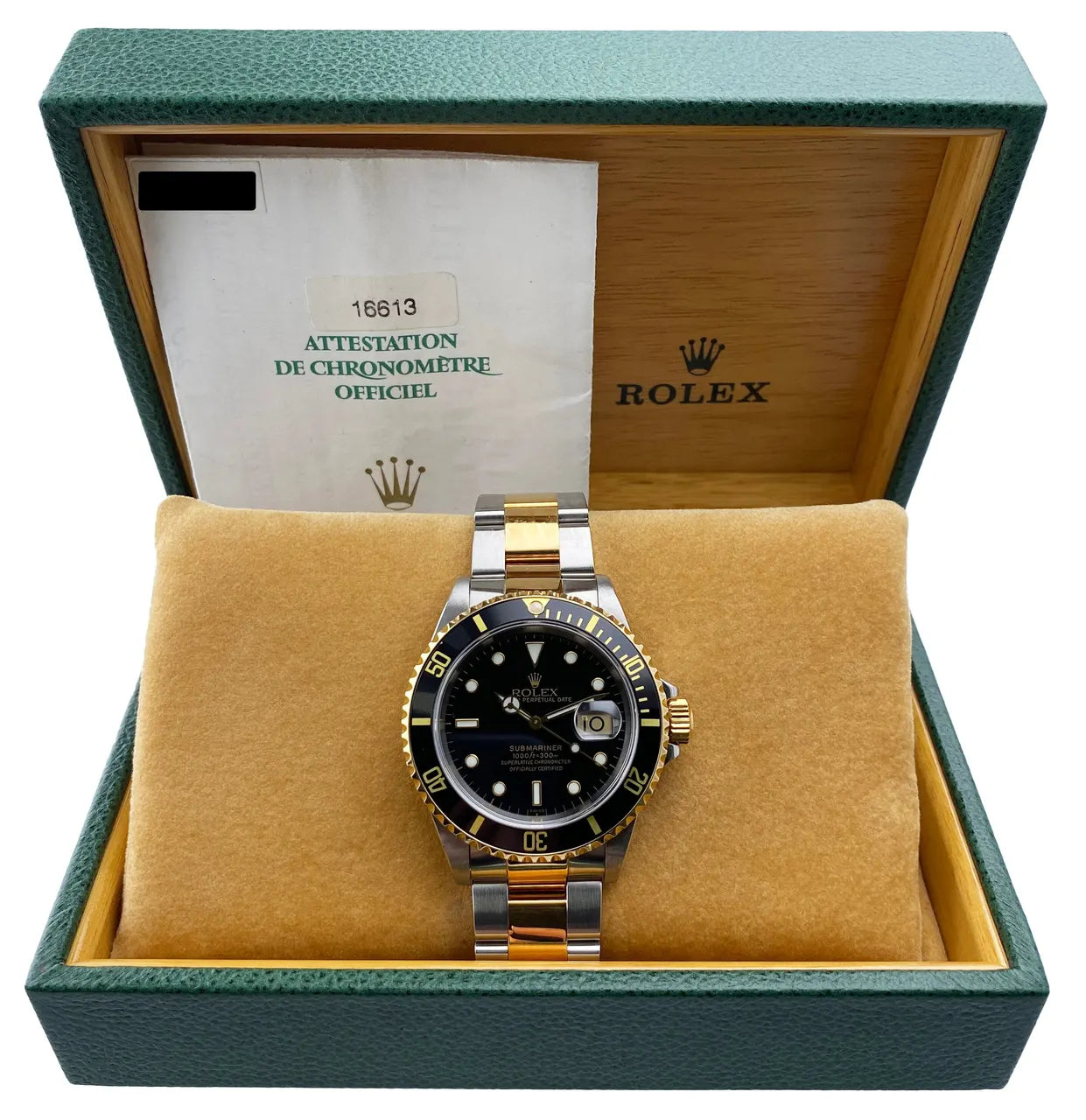 black Rolex Two-Tone Submariner - Hình 2