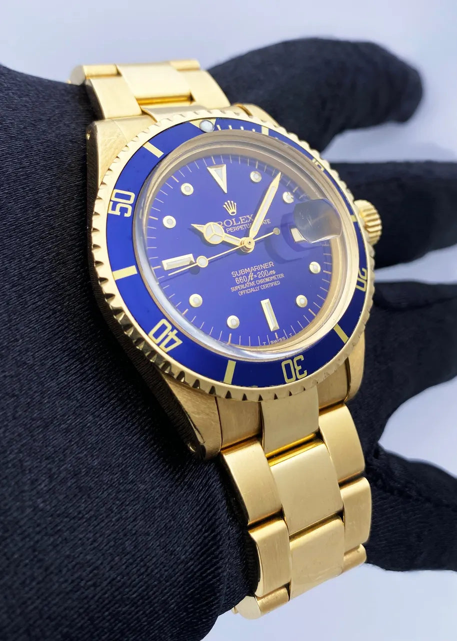 Rolex Blue Dial Gold - Hình 3