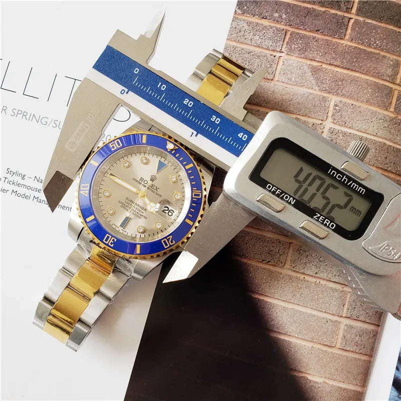 blue Rolex Two-Tone Diamond Submariner
