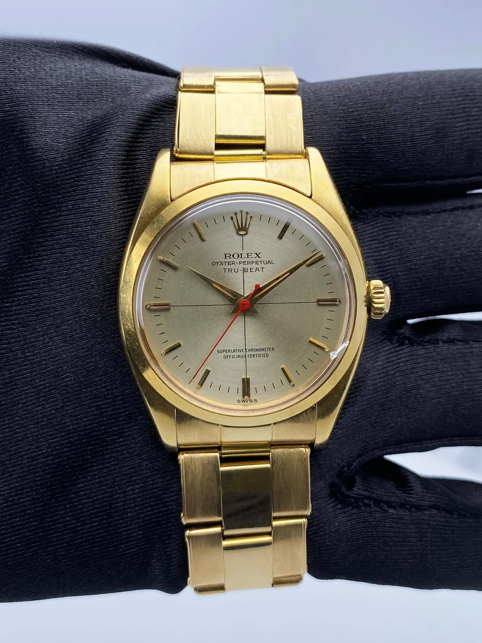 Rolex Tru-Beat Gold Watch - Hình 2