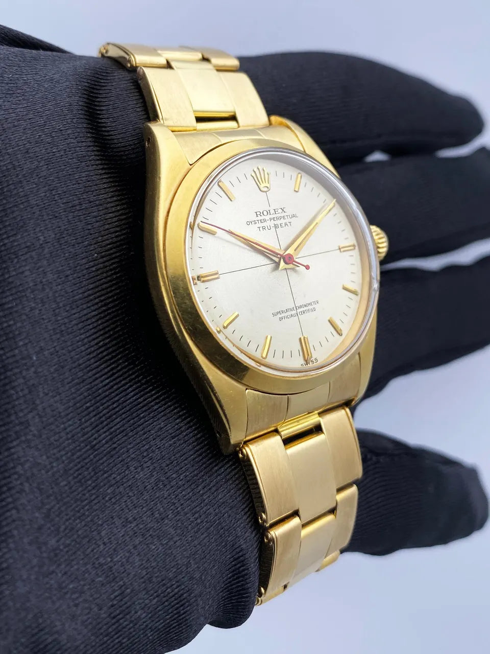 Rolex Tru-Beat Gold Watch - Hình 3