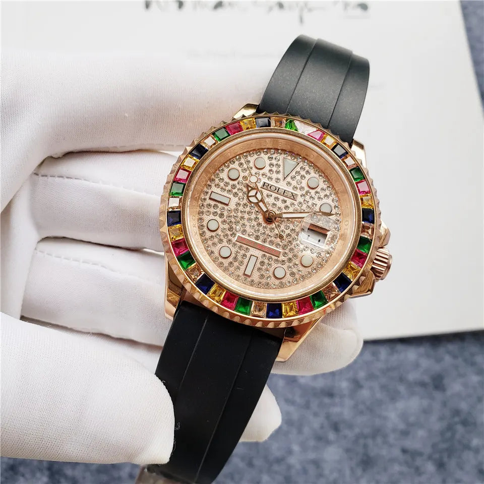 Rolex Rose Gold Rainbow - Hình 5