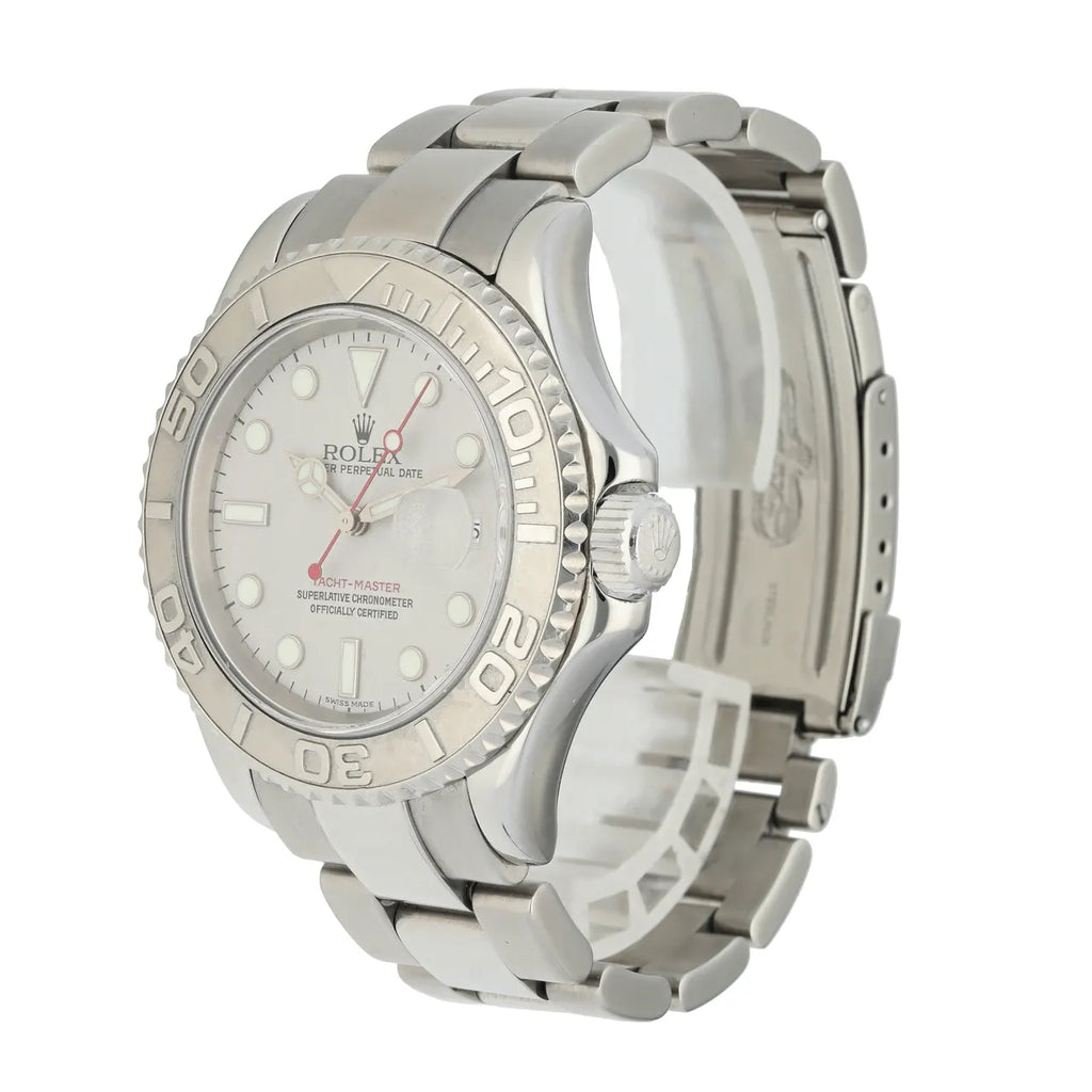 stainless Rolex Yacht-Master Silver Dial