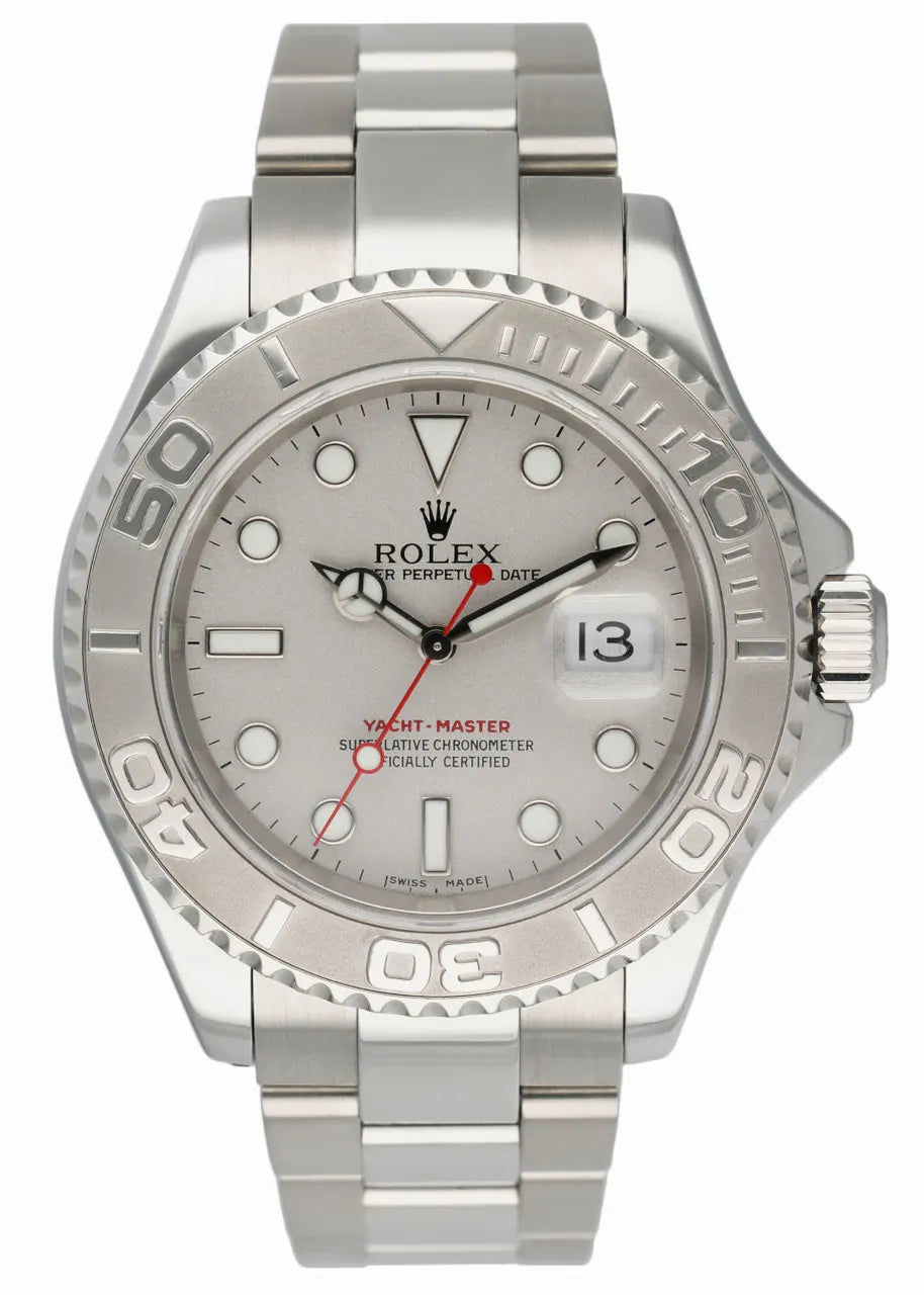 steel Rolex Yacht-Master Silver Dial