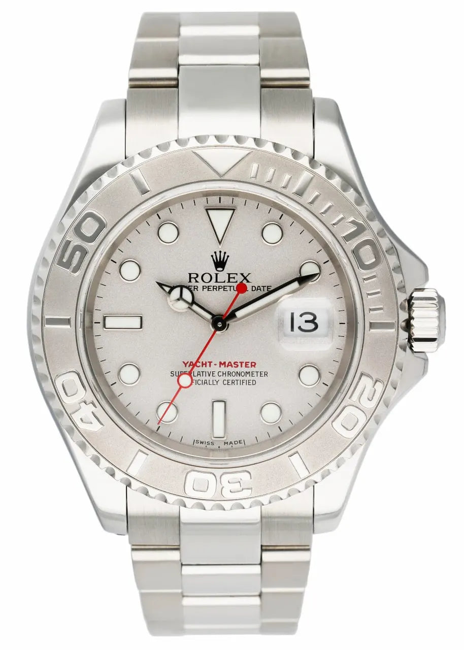 stainless Rolex Yacht-Master Silver Dial