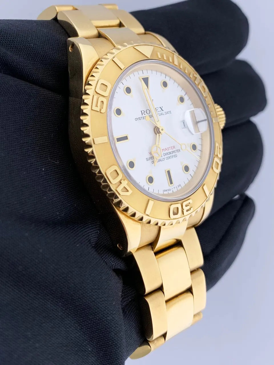 white Rolex Yacht-Master Gold - Hình 3