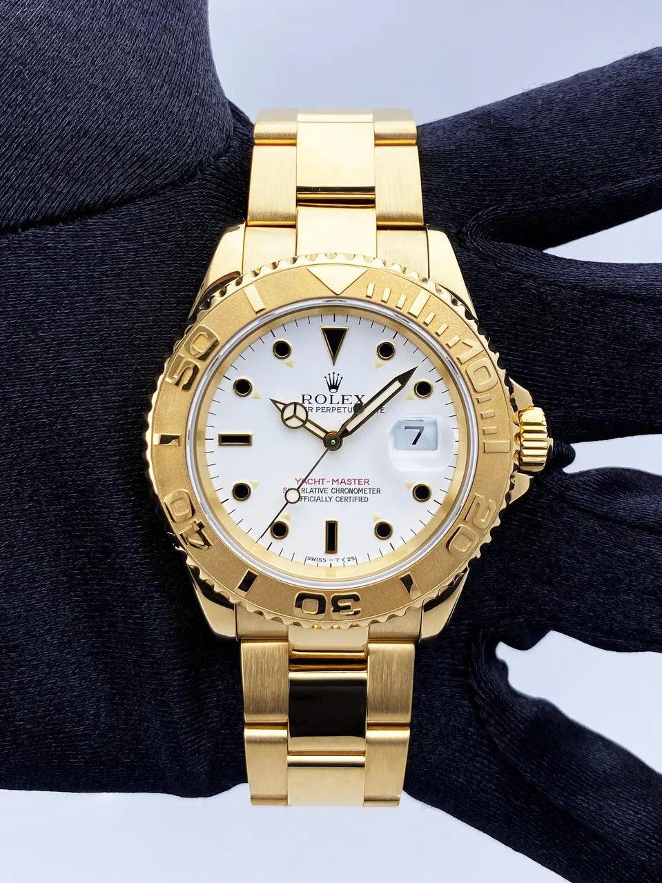 white Rolex Yacht-Master Gold