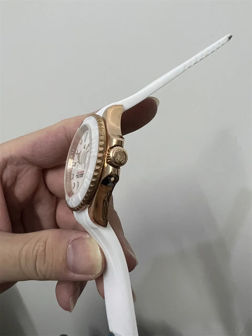 Rolex Gold White Yacht-Master - Hình 4