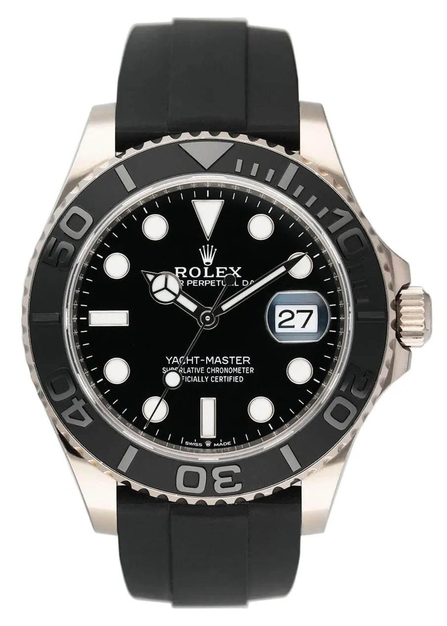 oystersteel Rolex Yacht-Master Black Dial