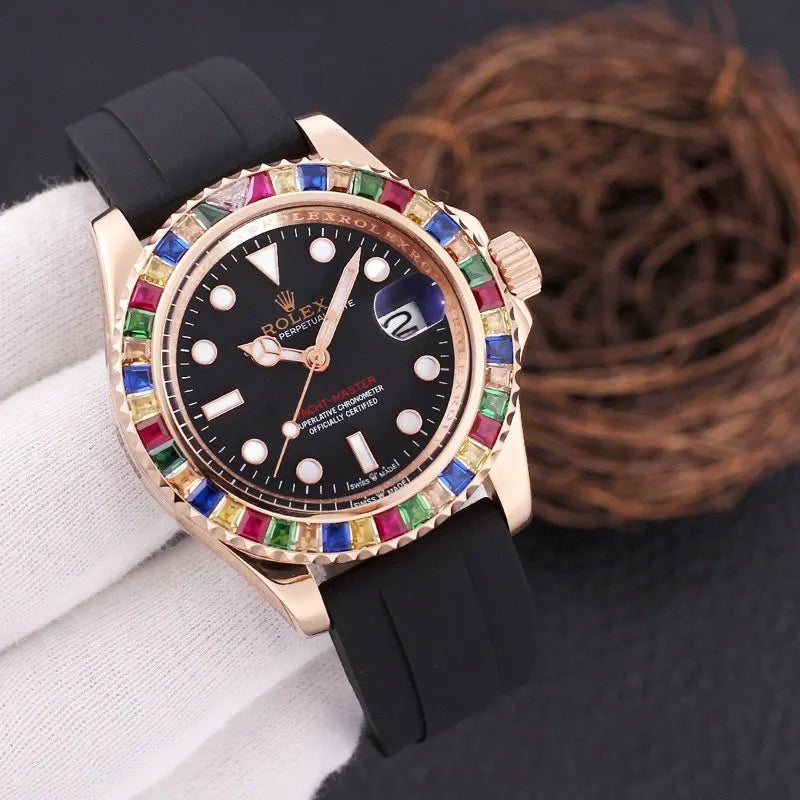 Rolex Rainbow Bezel Watch