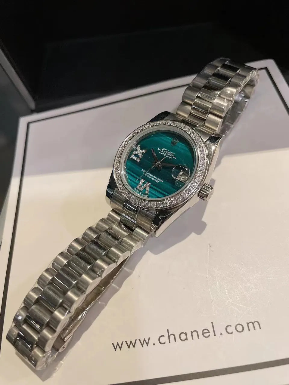 Rolex Green Dial Diamond - Hình 5