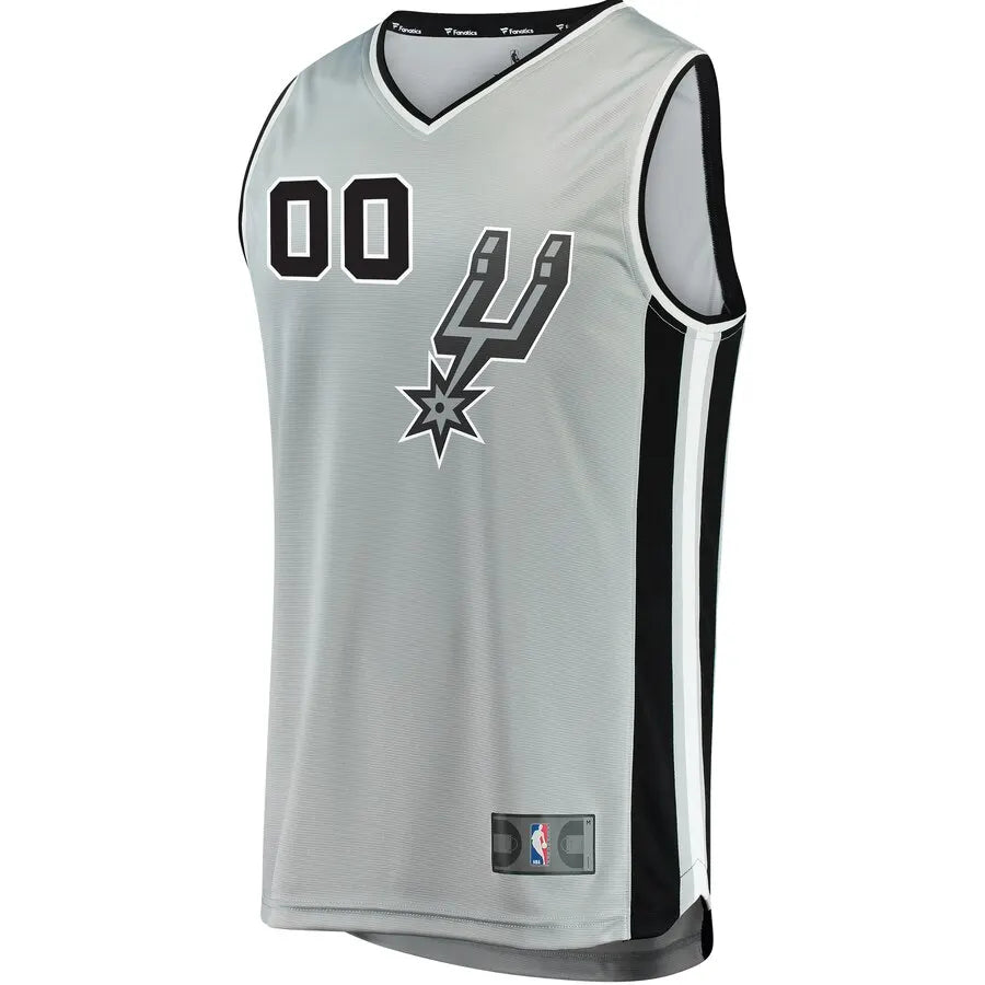 custom Fanatics Spurs Gray Jersey - Hình 2