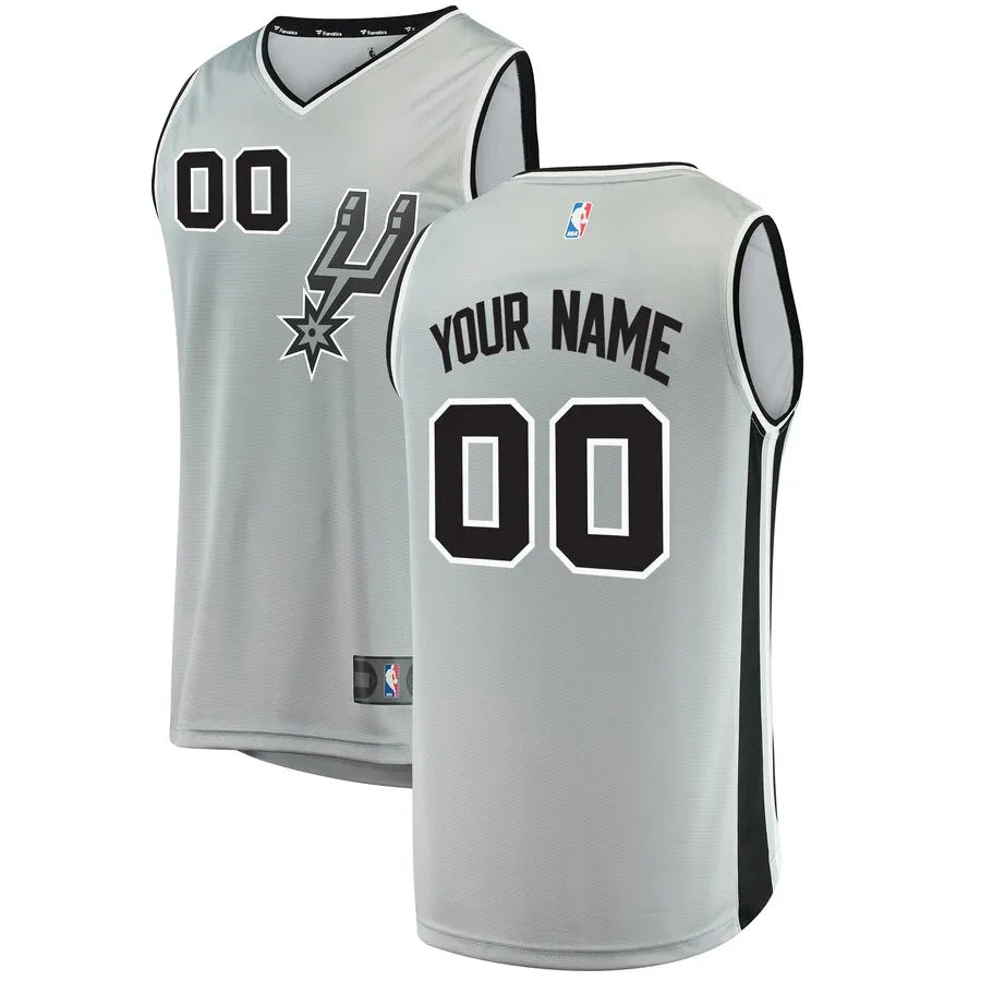 custom Fanatics Spurs Gray Jersey