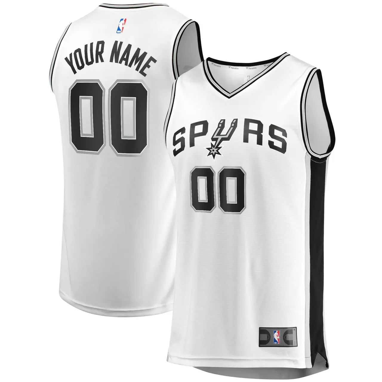 custom Fanatics Spurs White Jersey