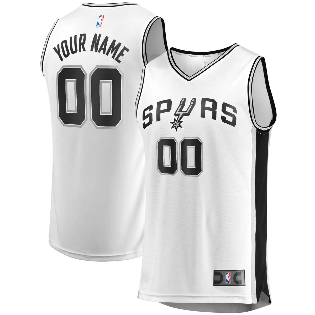 custom Fanatics Spurs White Jersey - Hình 2