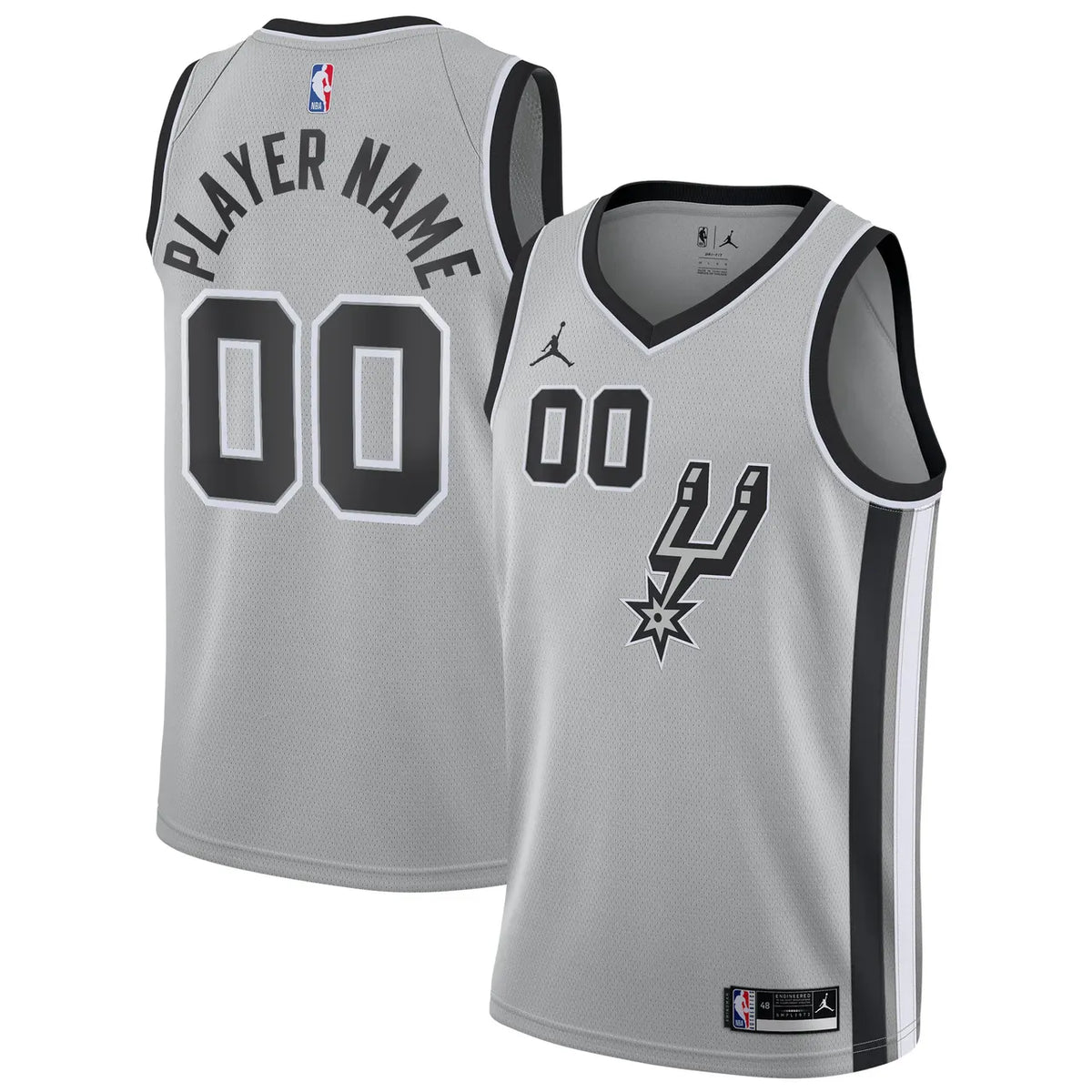 Jordan Spurs Gray Jersey - Hình 2