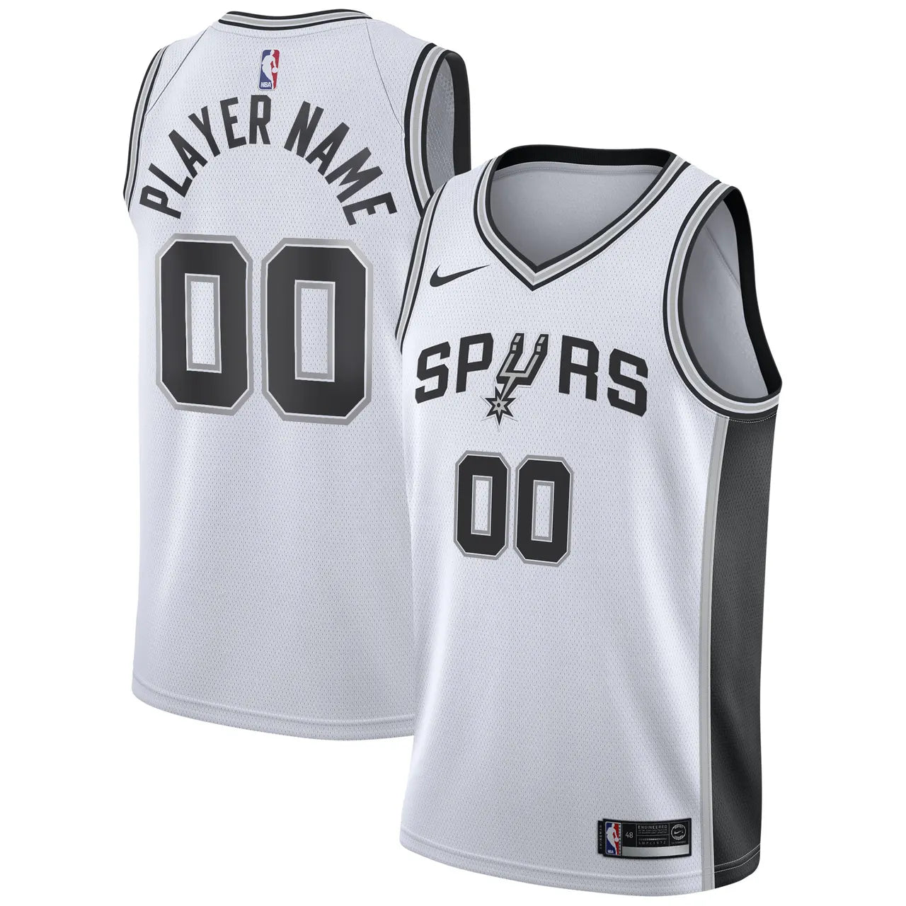 custom player Nike Spurs White Jersey - Hình 2