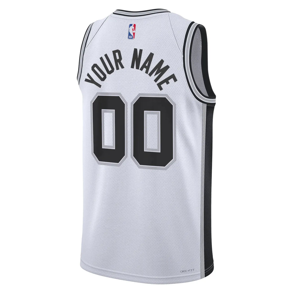 nike association Spurs White Custom Jersey - Hình 2