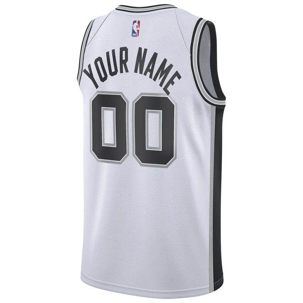 Nike Spurs White Jersey Custom - Hình 3