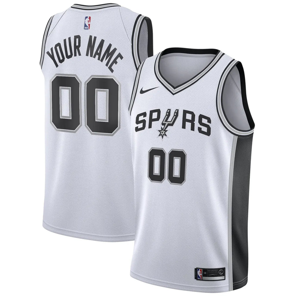 custom Nike Spurs White Jersey - Hình 2