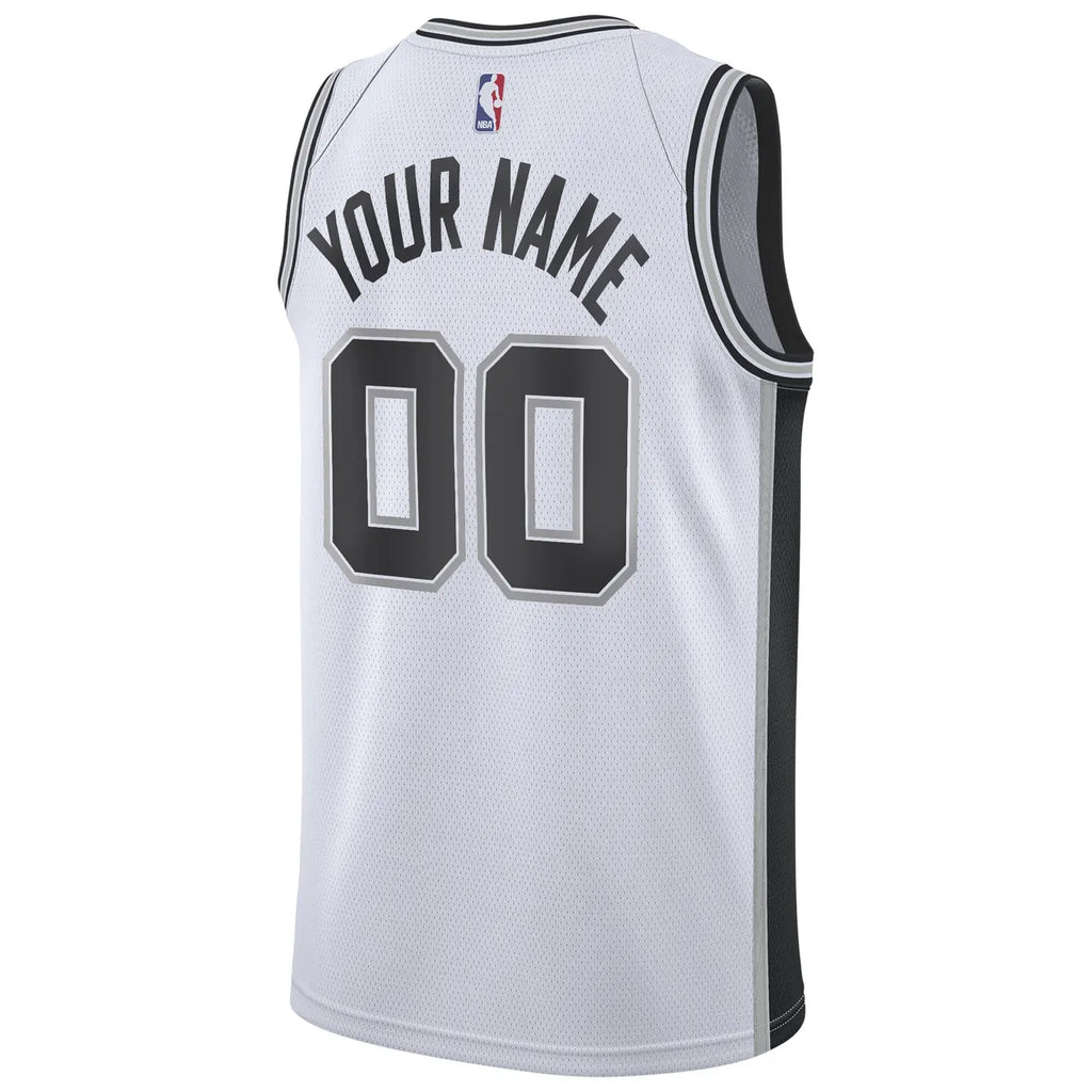 custom Nike Spurs White Jersey - Hình 4