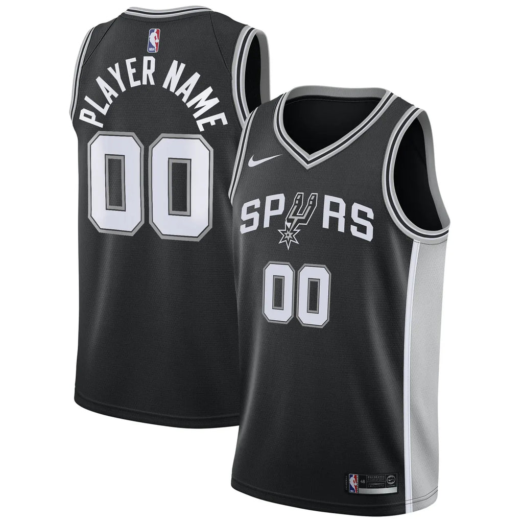 Spurs Black Custom Jersey nike