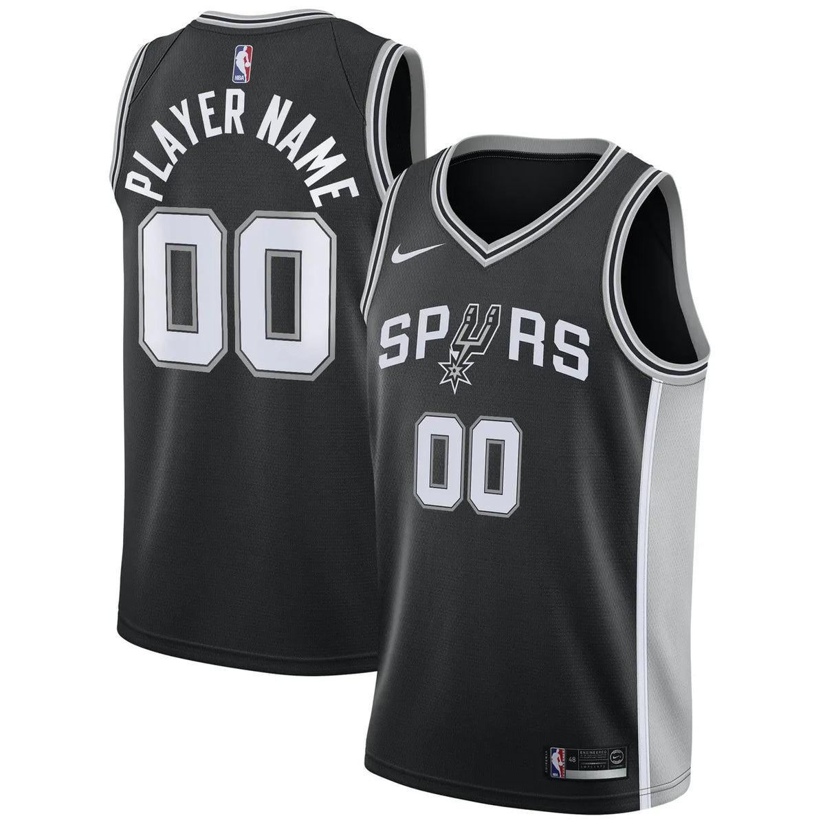Spurs Black Custom Jersey nike - Hình 2