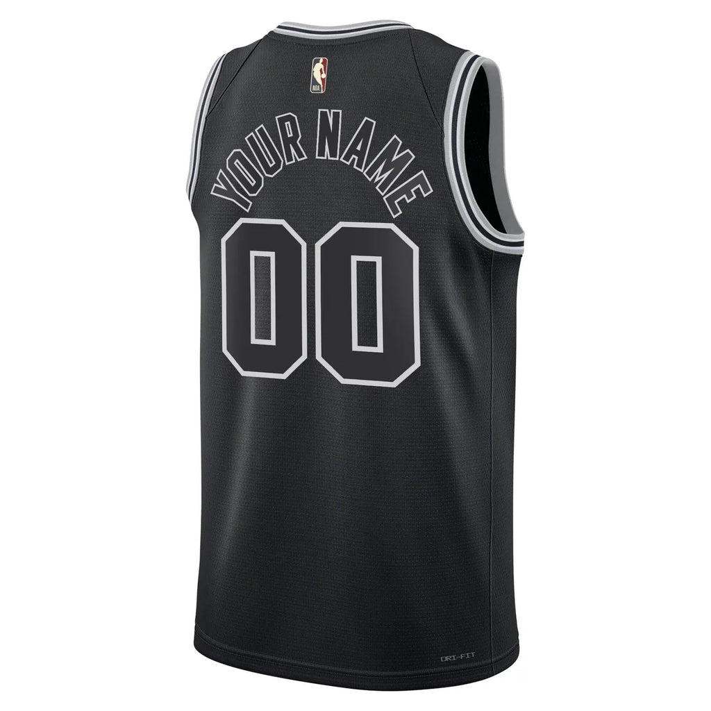 Nike Spurs Black Jersey Custom - Hình 4