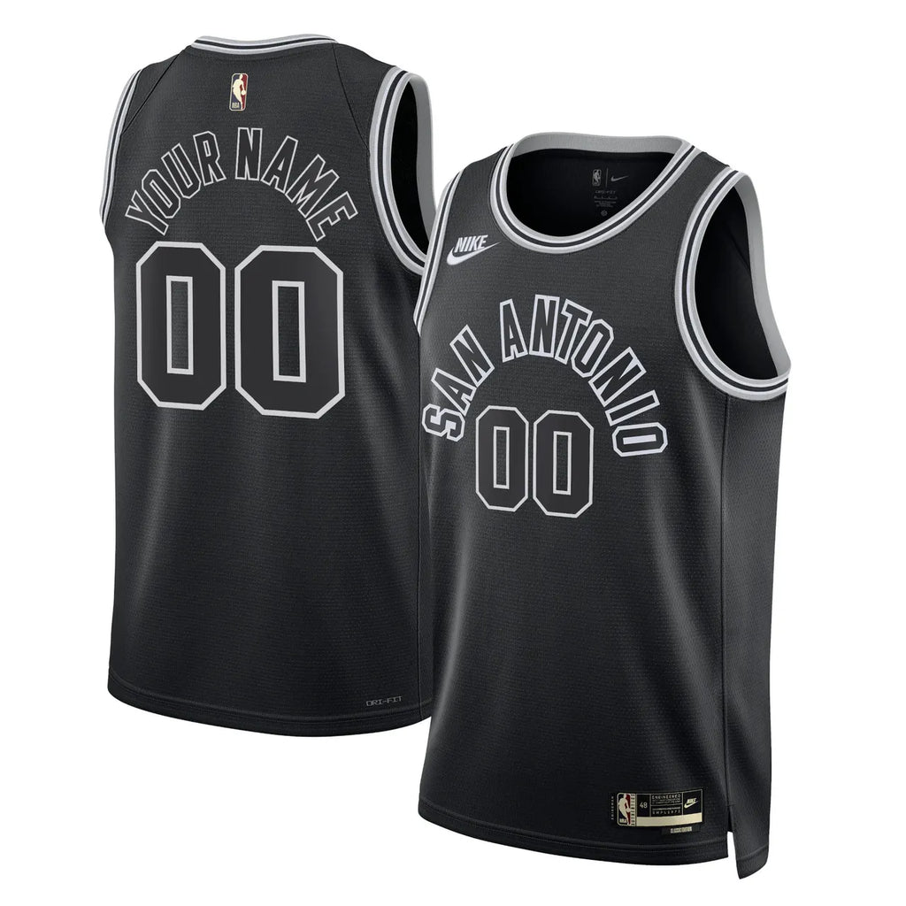 Nike Spurs Black Jersey Custom