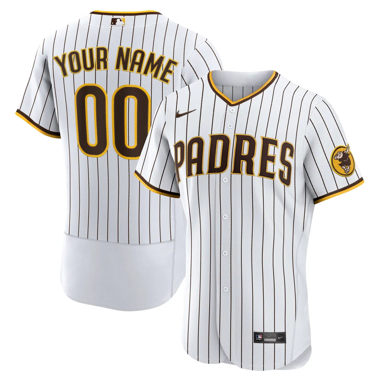 Padres White Pinstripe Jersey nike custom