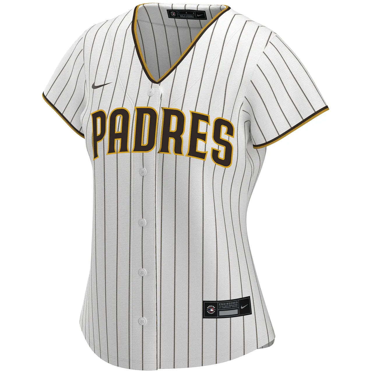 nike Padres White Pinstripe Custom Jersey - Hình 3