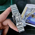 steel Cartier Santos Skeleton - Hình 2