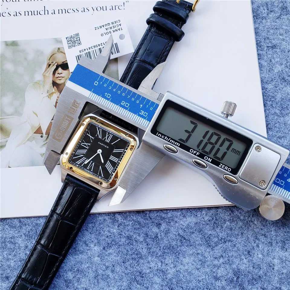Cartier Santos Black Dial - Hình 2