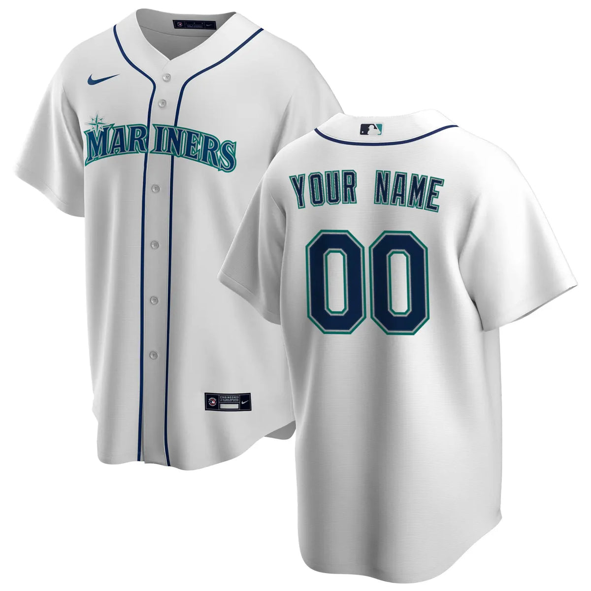 Mariners White Custom Jersey nike - Hình 2