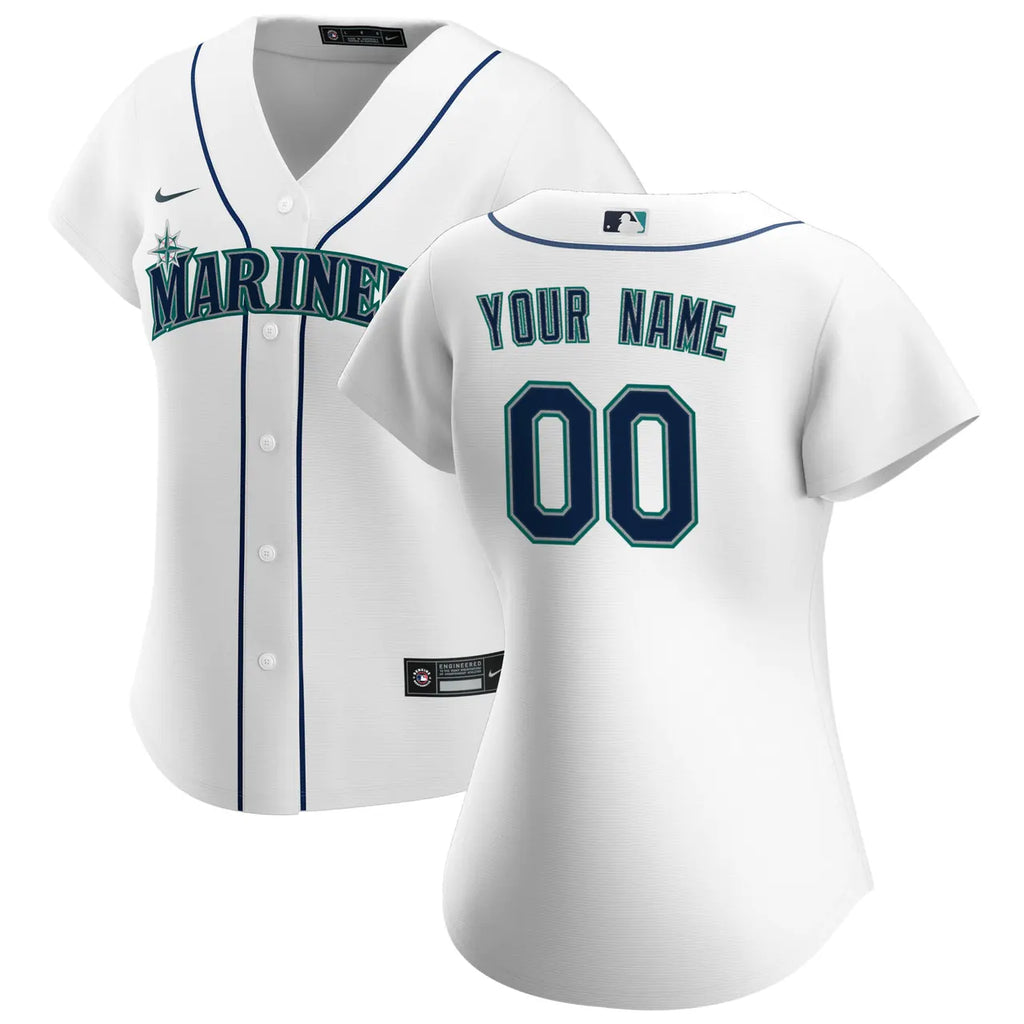 nike Mariners White Personalized Jersey